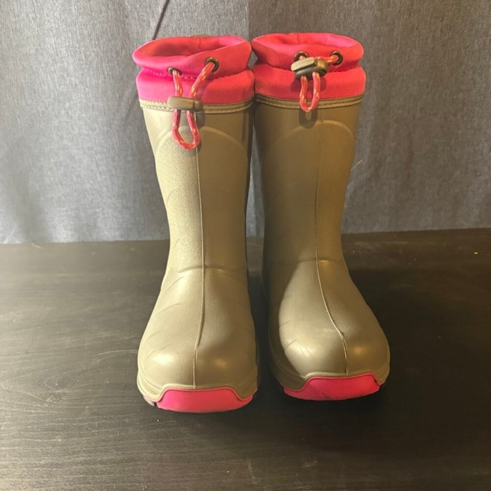 Kodiak Canada's Boots Michelin Youth Girls Rubber Winter Boots US 3 Pink/Gray